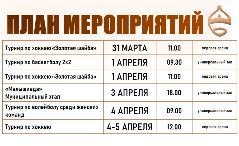 План мероприятий